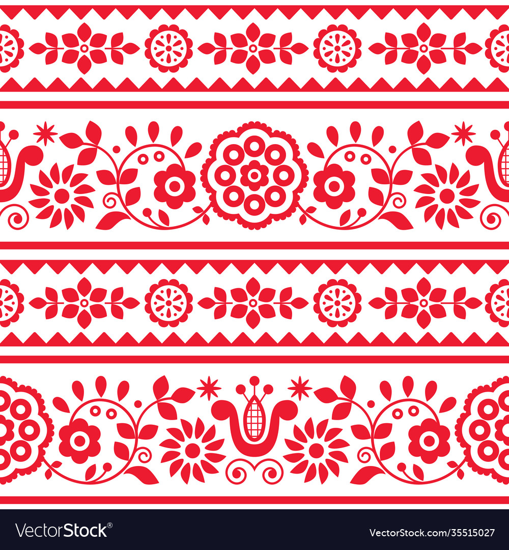 Polish traditional seamless pattern