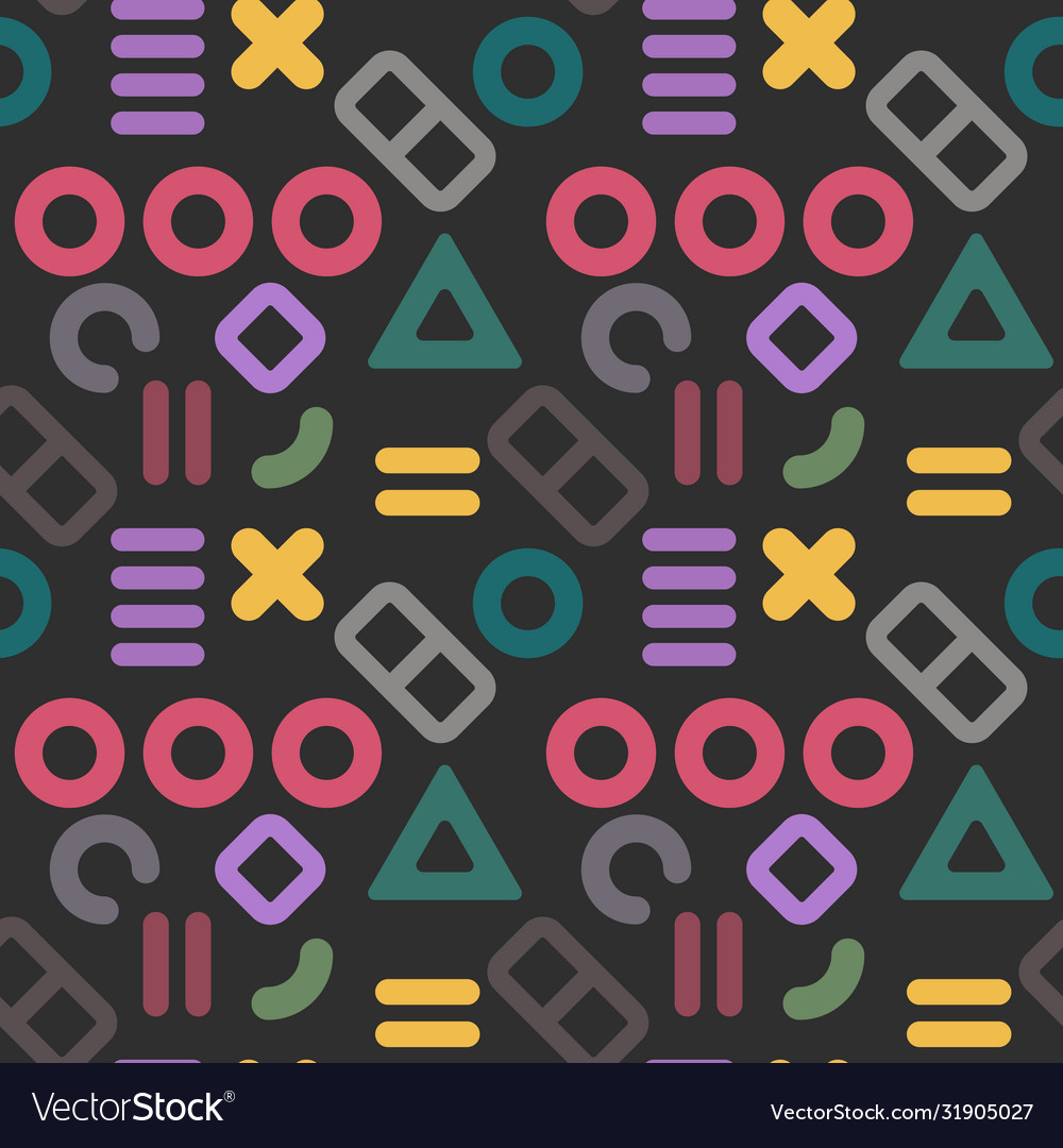Seamless endless pattern with graphic colorful