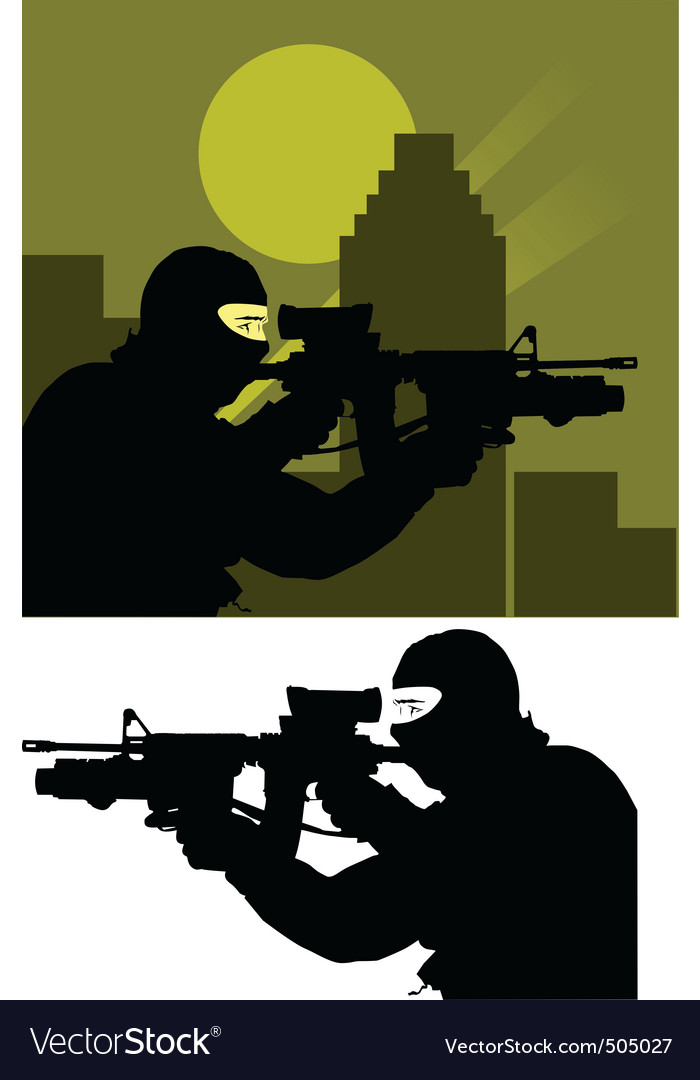 Sniper Police Royalty Free Vector Image Vectorstock Sniper Police Royalty Free Vector Image Vectorstock