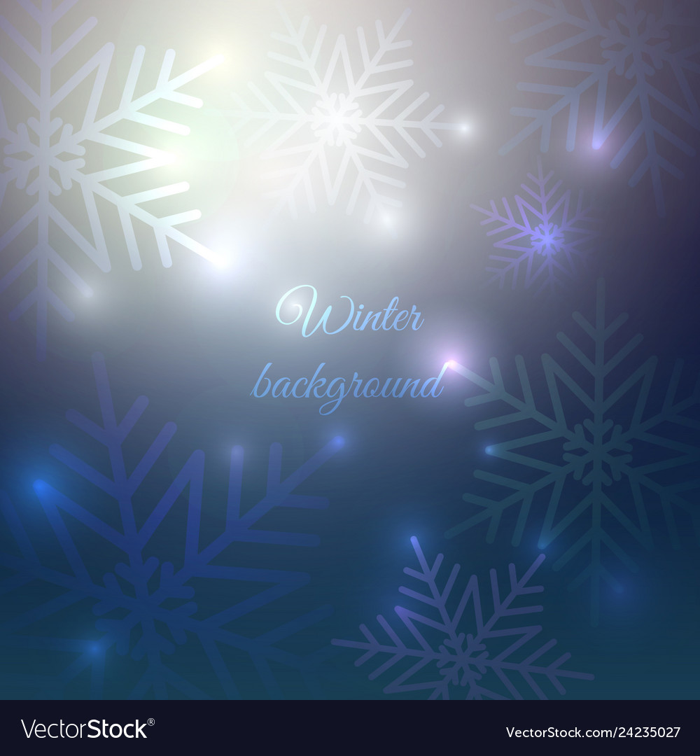 Winter background christmas and new year card vector image