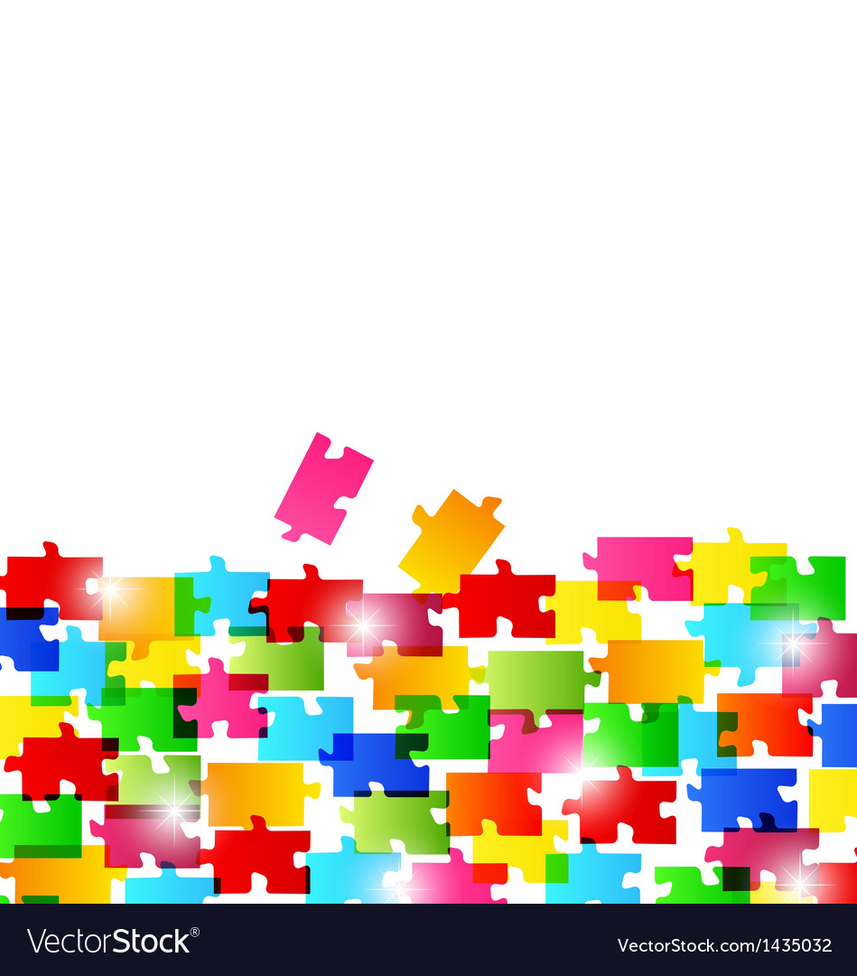 Abstract background made from colorful puzzle piec