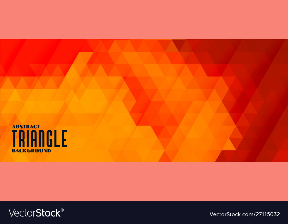 Abstract triangle pattern background in warm