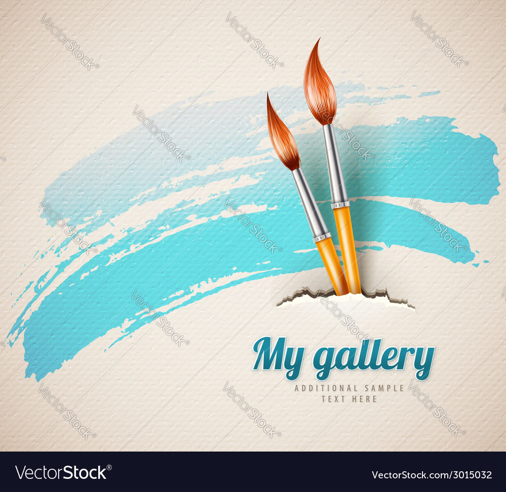 Artist brushes for drawing Royalty Free Vector Image