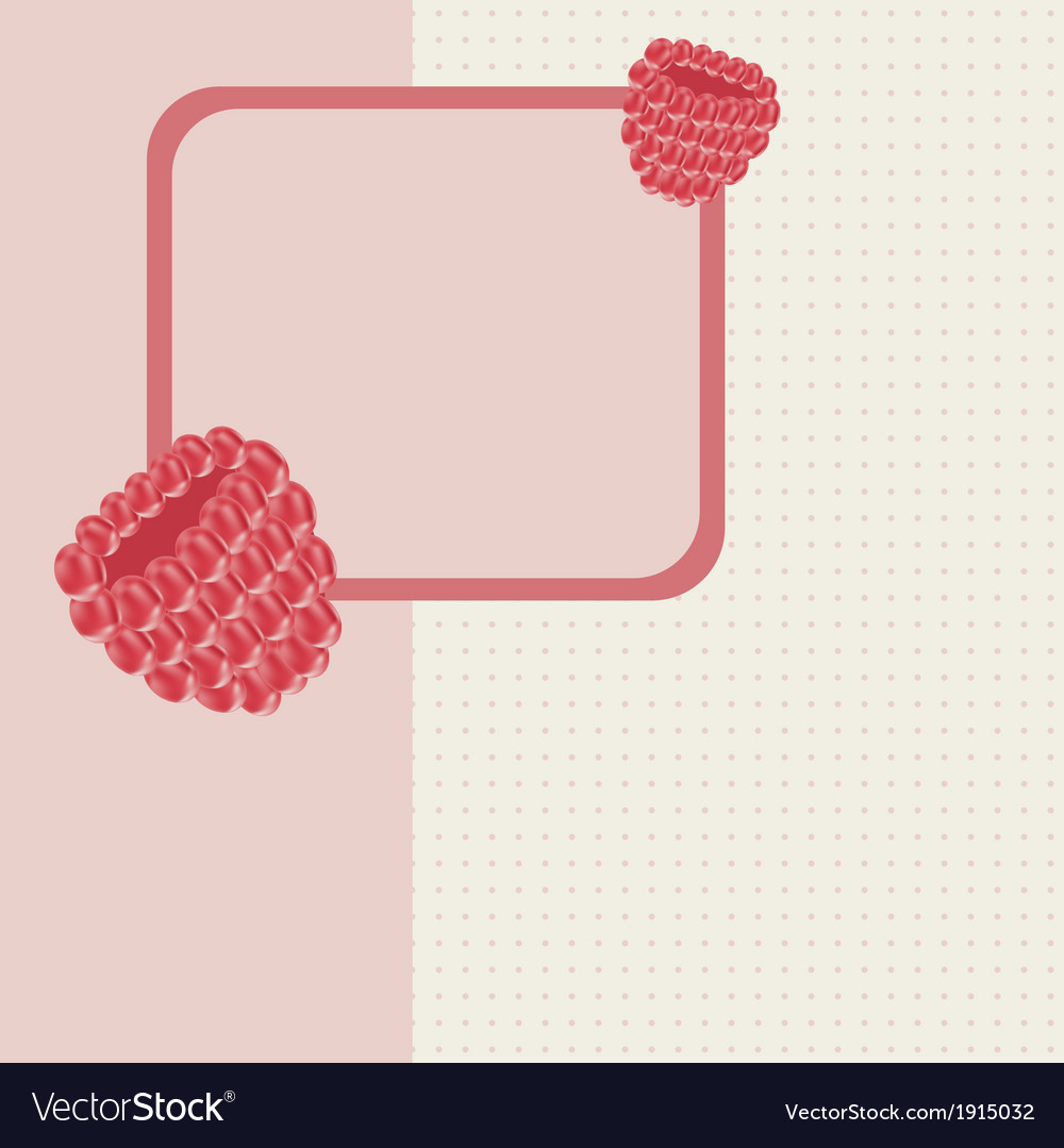 Background raspberry greeting card