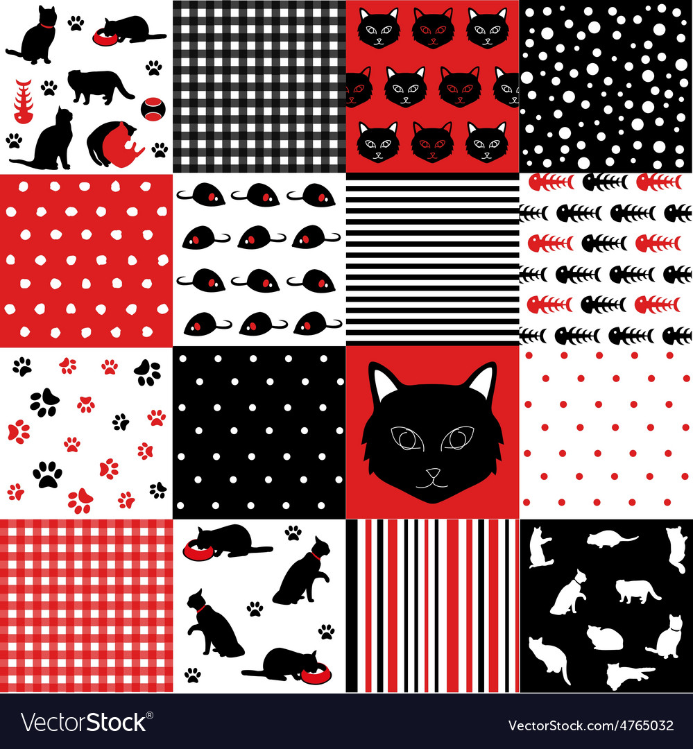 Cat Pattern Scrapbooking Papier-Set