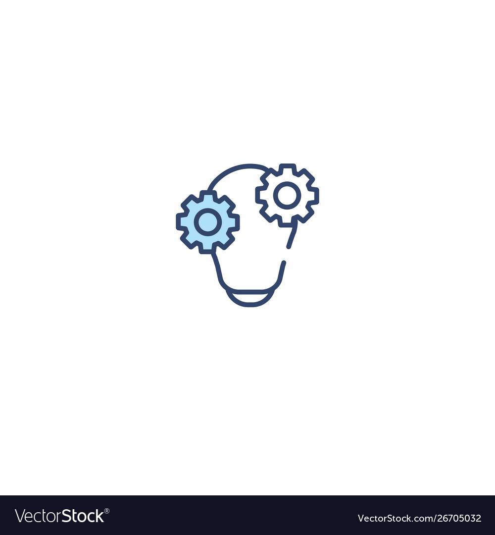 Concept 2 colored icon simple line element vector image Concept 2 colored icon simple line element