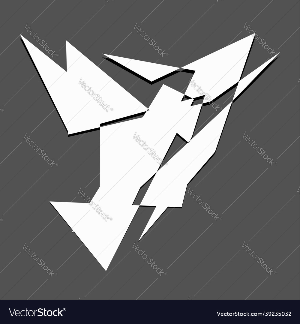 Edgy ruptured shatter splinter shape design