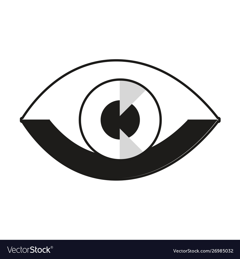 Human Eye Isometric On White Background Royalty Free Vector