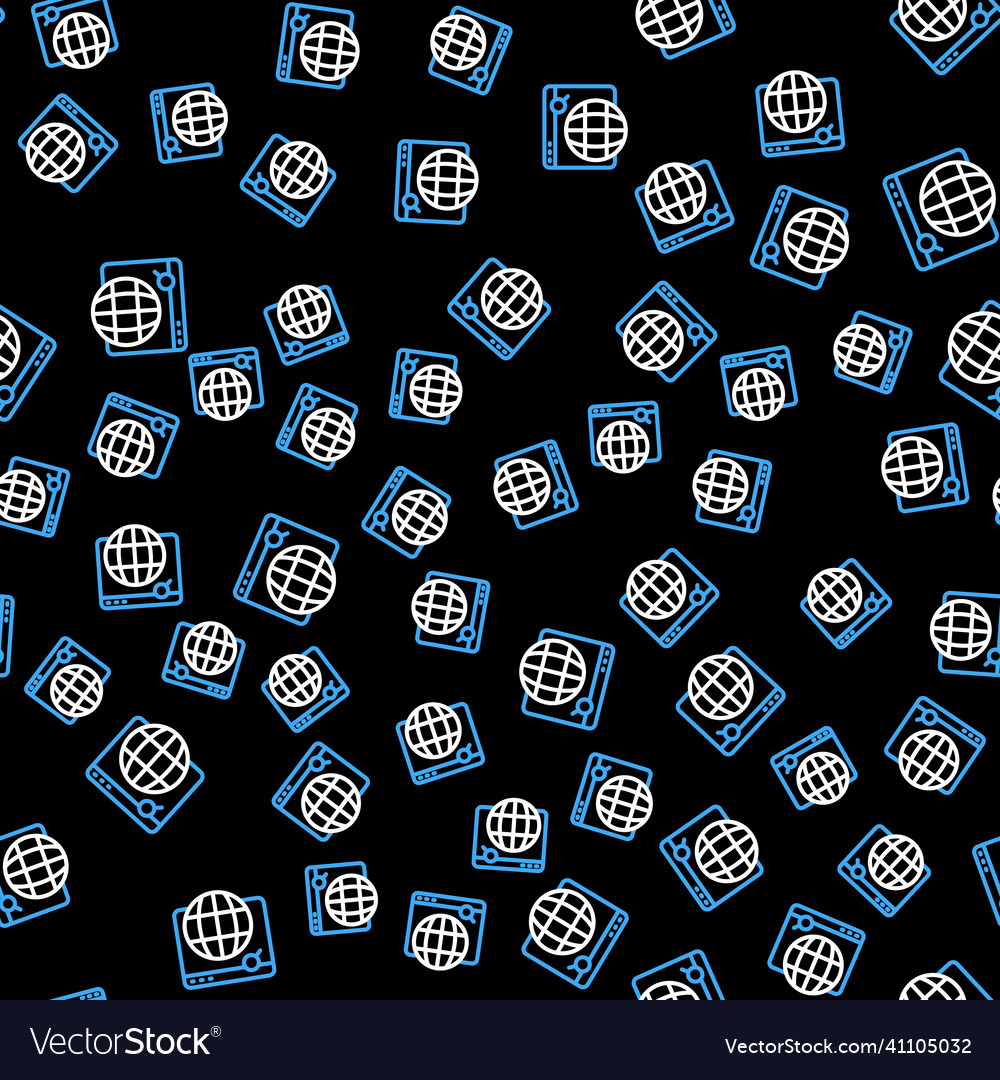 Line search engine icon isolated seamless pattern vector image Line search engine icon isolated seamless pattern