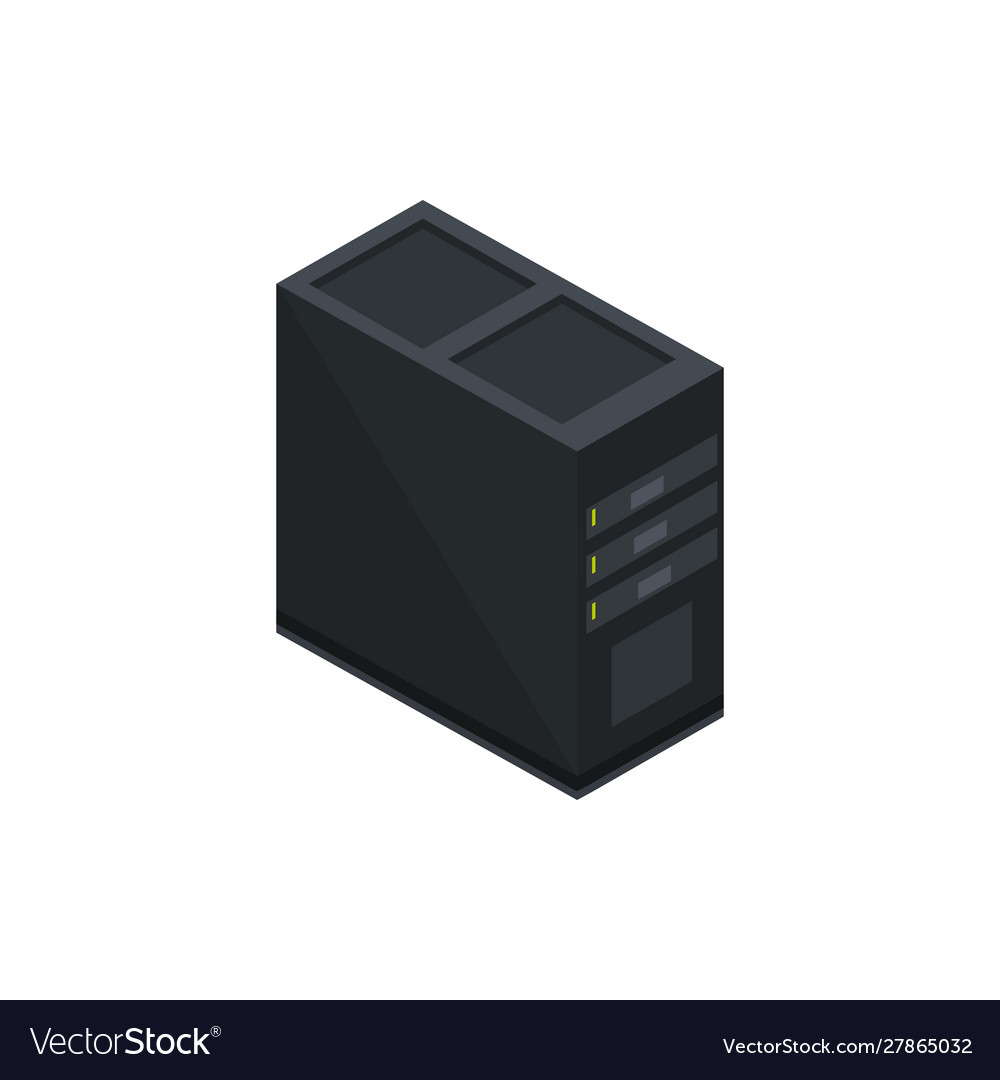 Pc Case Unit Technology Hardware Device Computer Vector Image