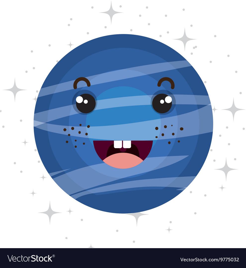 Planet of milky way galaxy isolated icon Vector Image