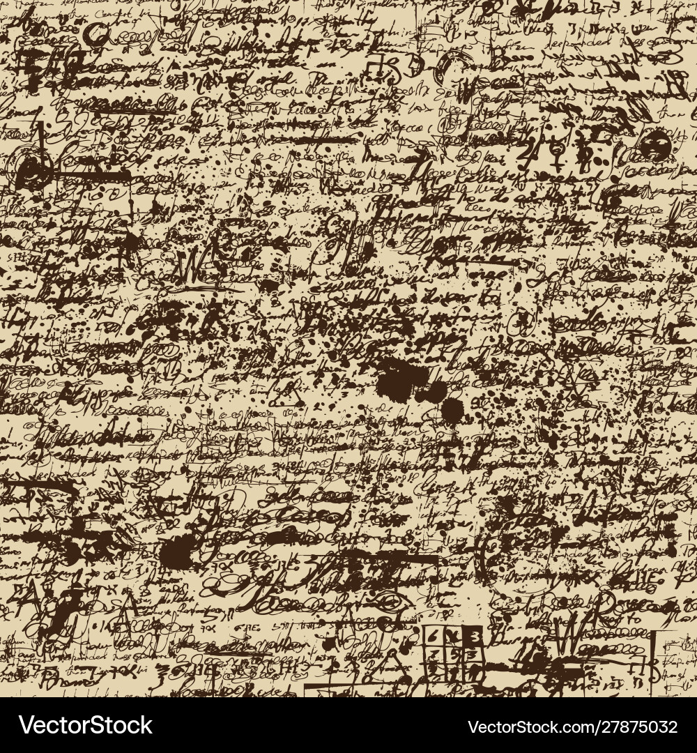 Seamless pattern with illegible scribbles Vector Image
