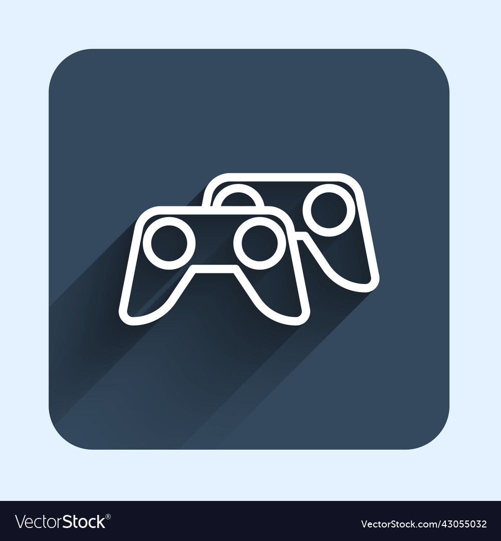 White line game controller or joystick vector image White line game controller or joystick