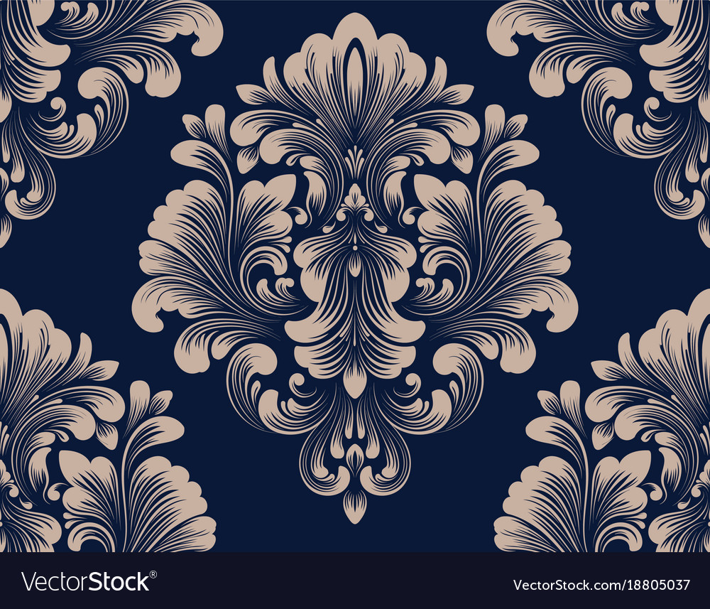 Damask seamless pattern element classical
