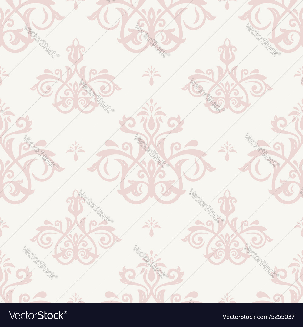 Damask seamless pink pattern Royalty Free Vector Image