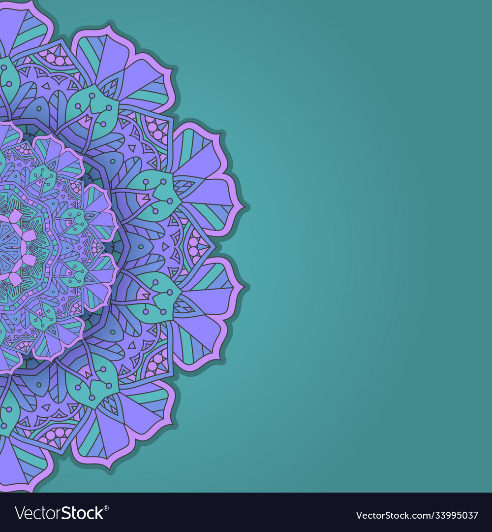 Elegant background with decorative mandala design Vector Image