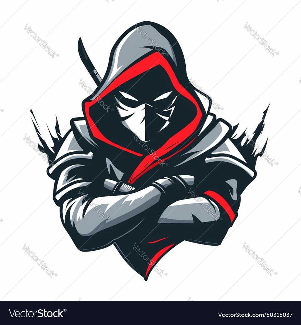 Esport logotype ninja icon sticker warrior