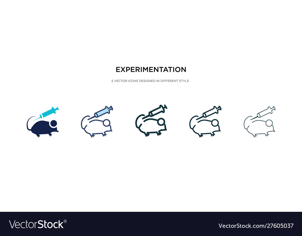 Experimentation icon in different style two vector image Experimentation icon in different style two
