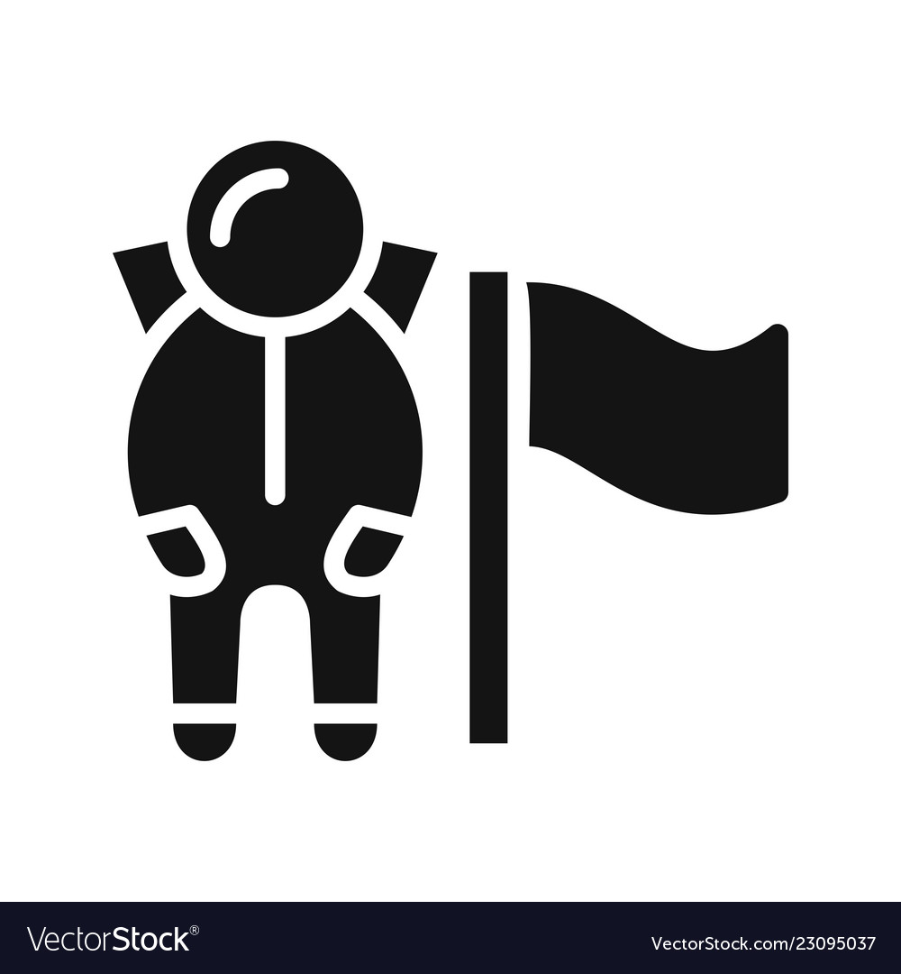 Man with flag icon