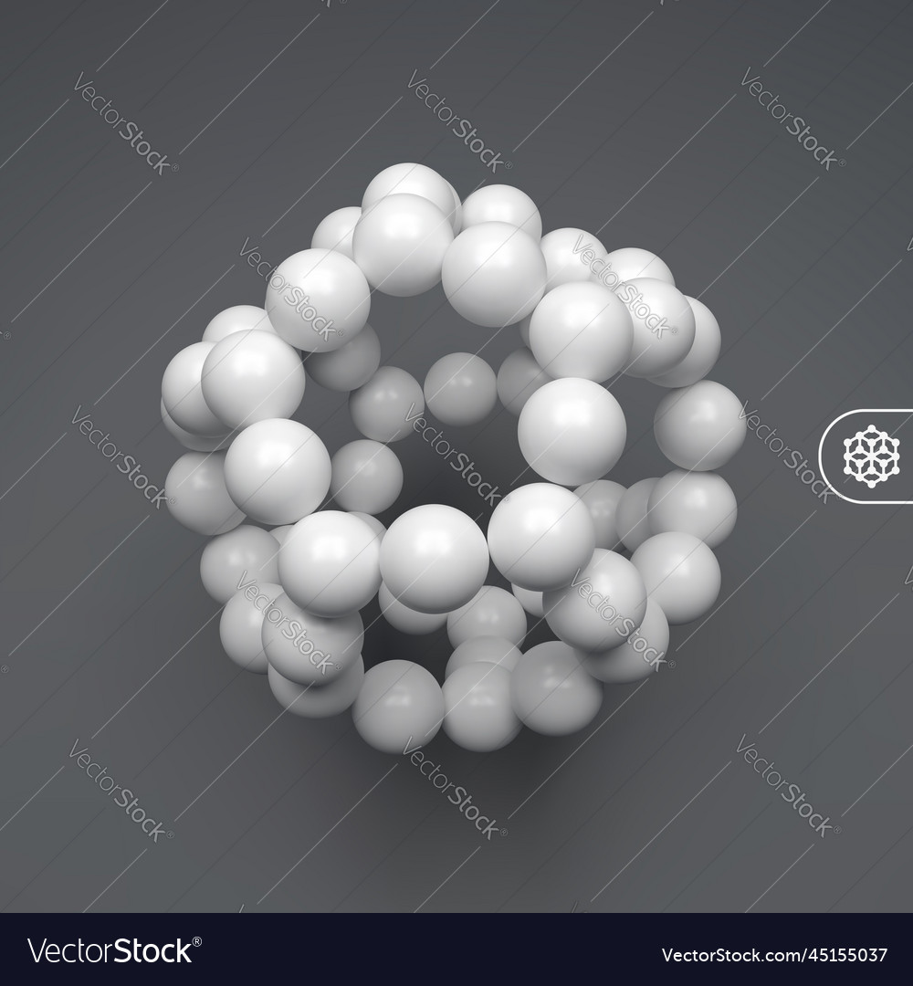 Molecular structure with spheres