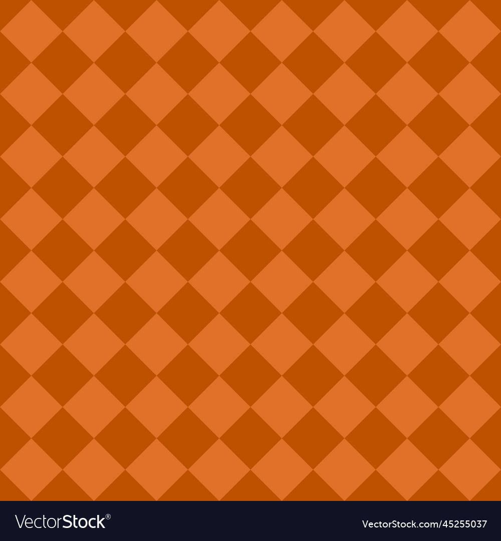 Orange seamless diagonal checkered squares pattern