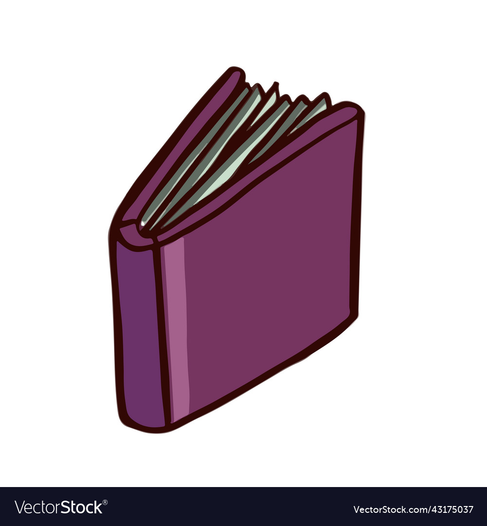 Reading book textbook notepad color vector image Reading book textbook notepad color