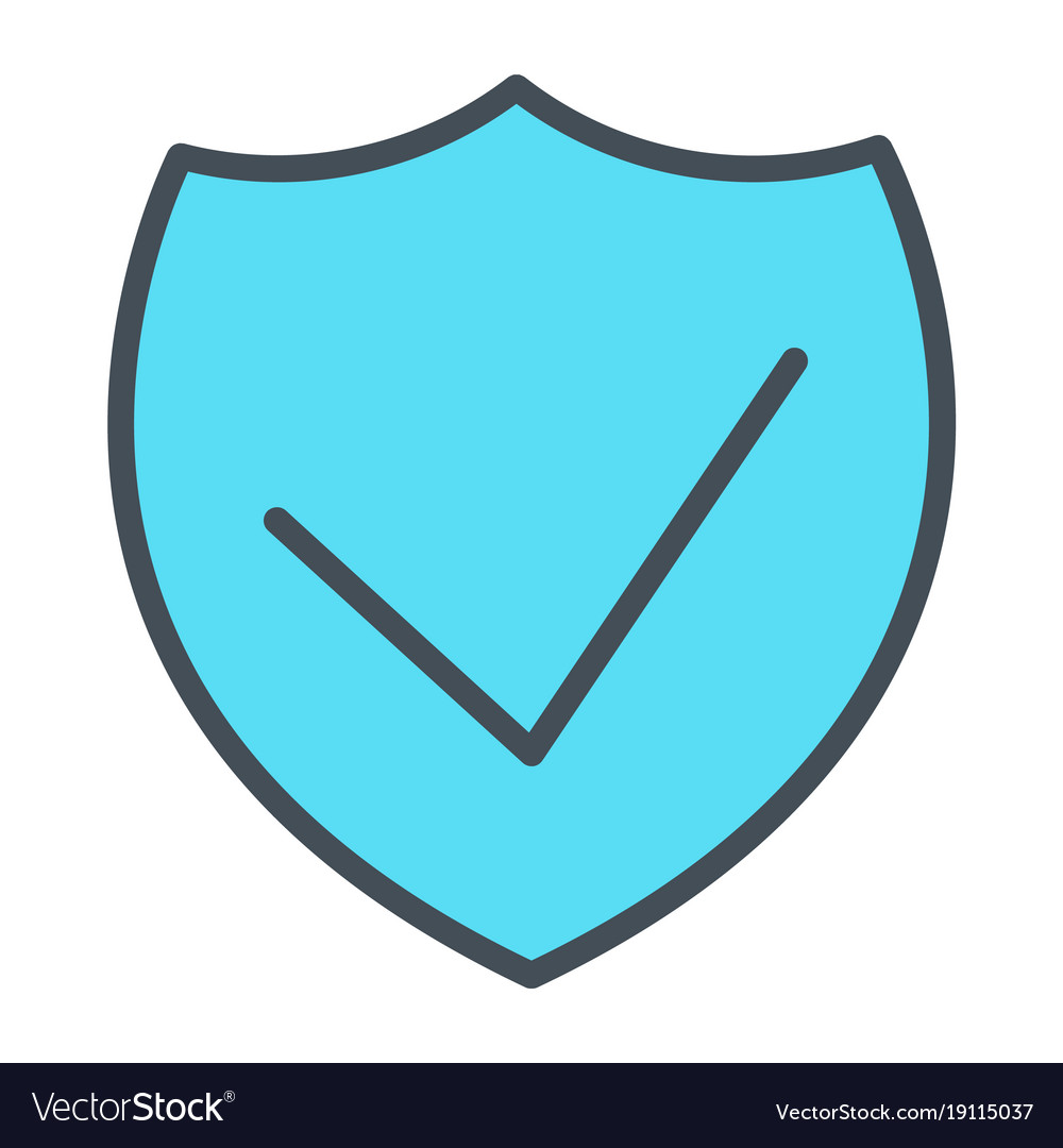 Security shield pixel perfect thin line icon 48x48