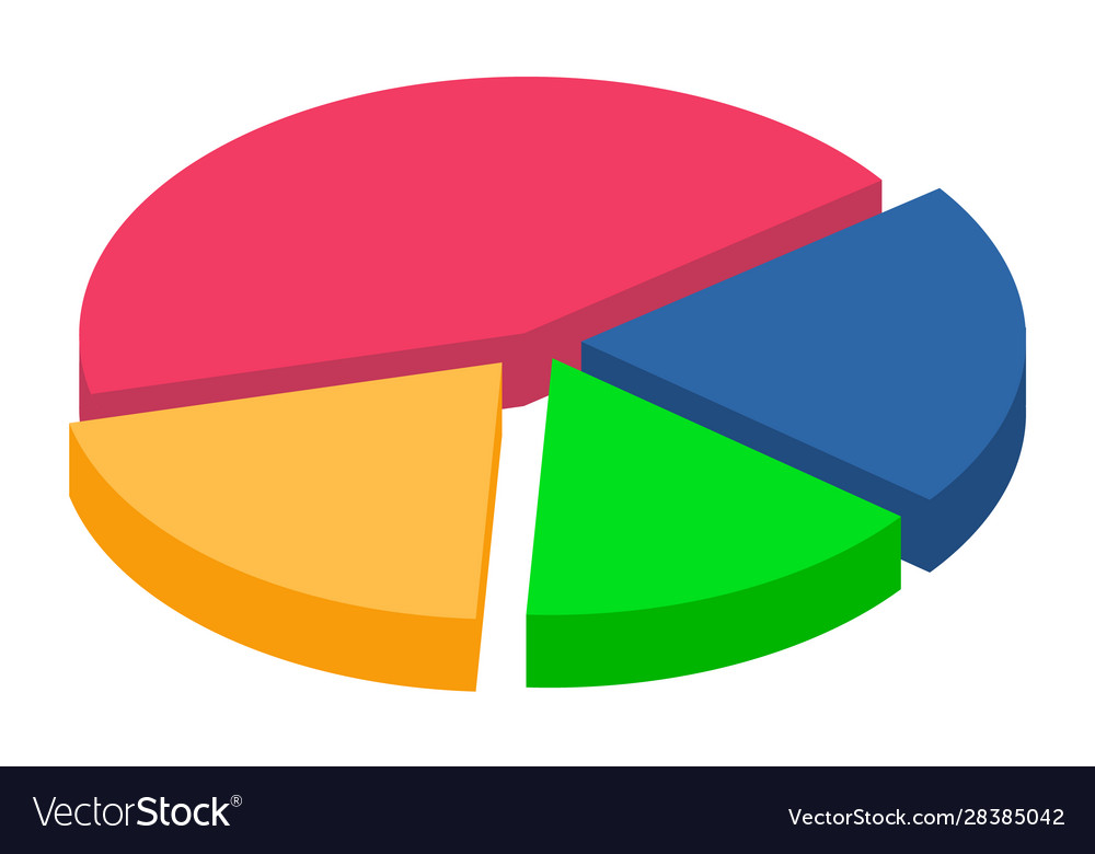 Diagram with segments statistic graph report Vector Image