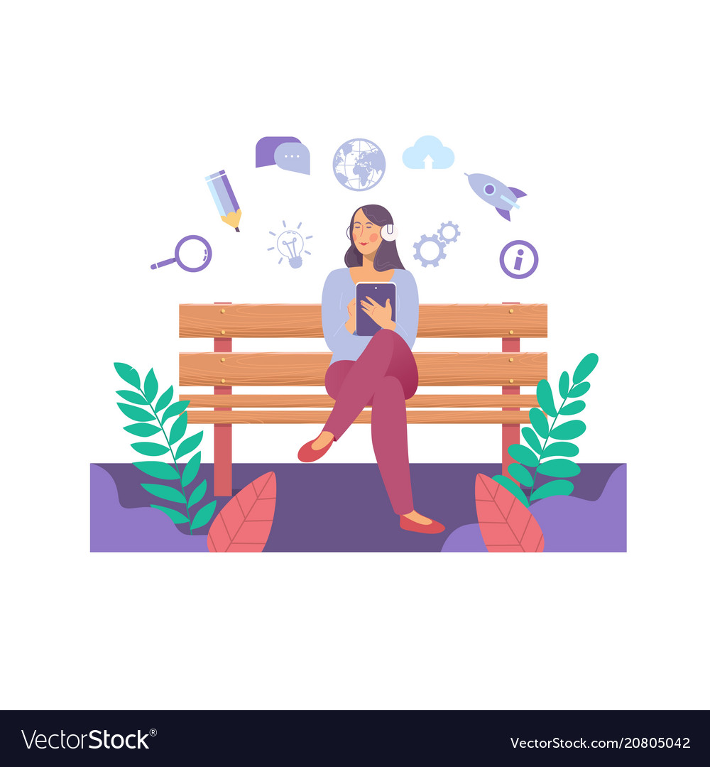 E-learning education internet networking sharing vector image E-learning education internet networking sharing