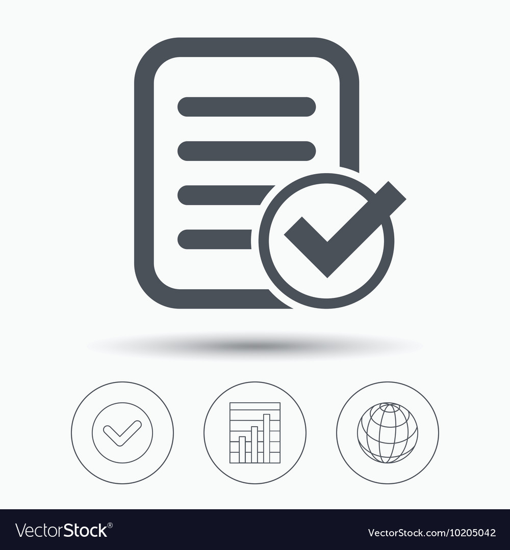 File selected icon document page with check