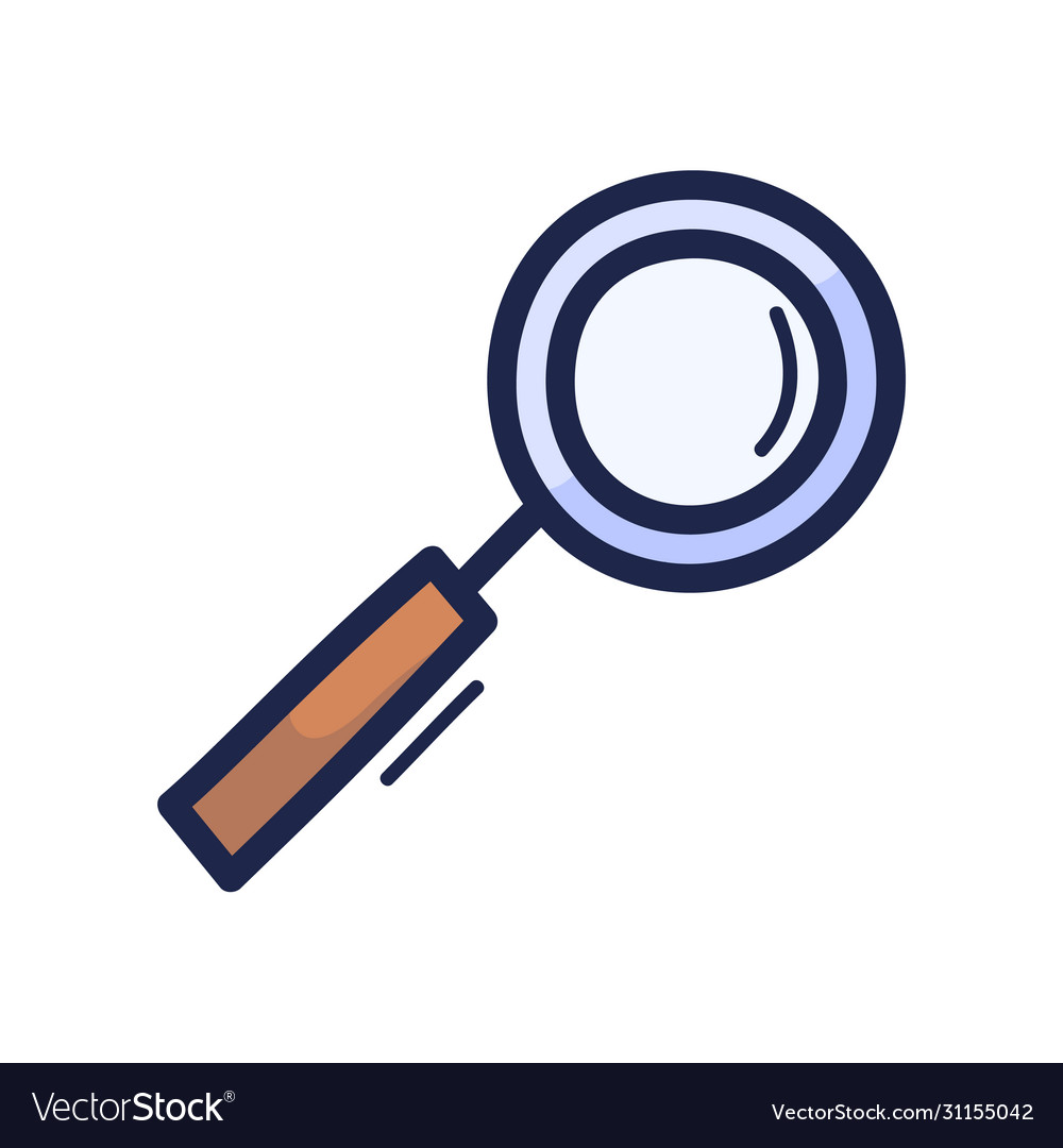 Magnifying glass doodle a hand drawn doodle a Vector Image