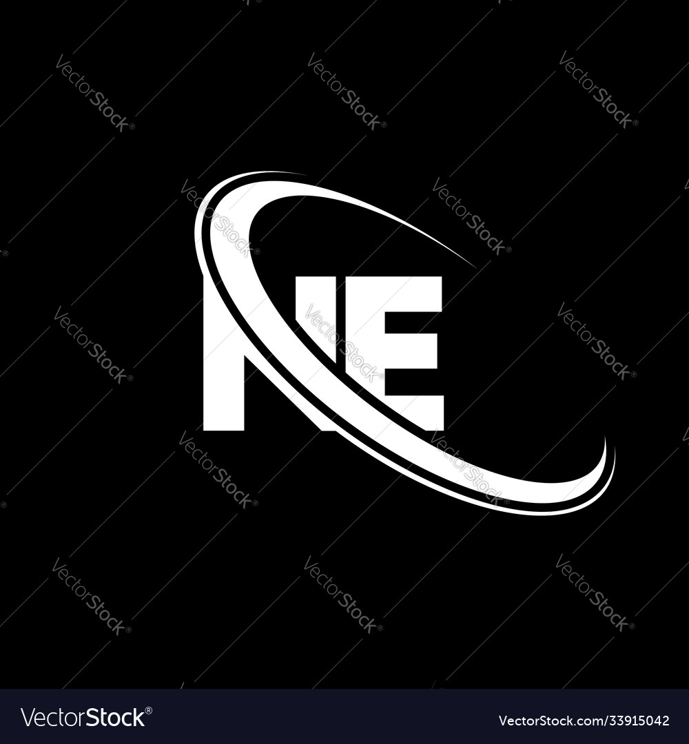 Ne logo n e design weiß buchstabe nen