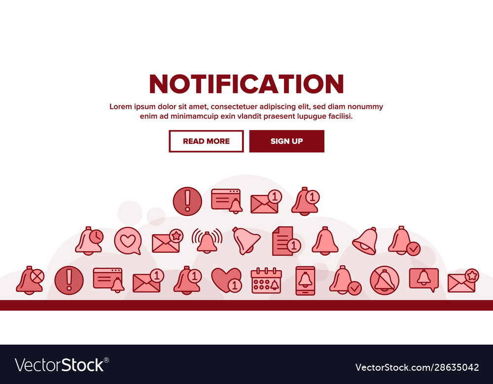 Notification landing header