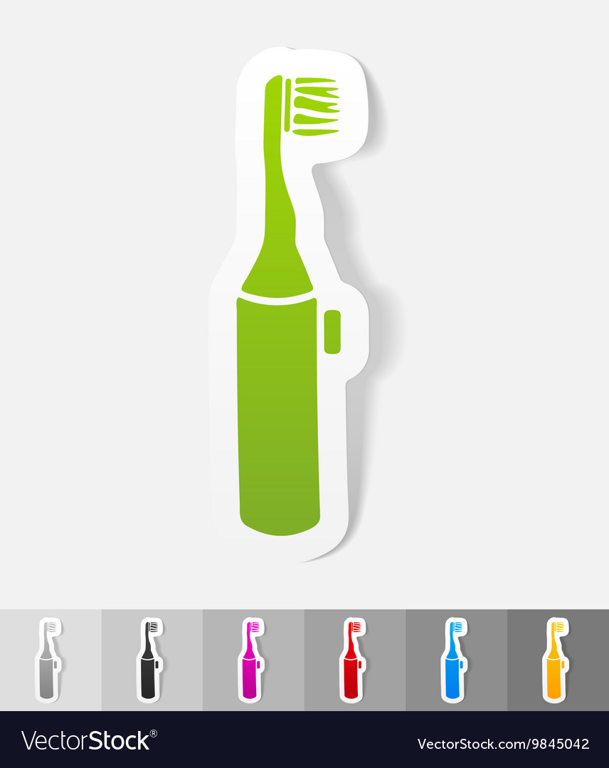 Realistic design element electric toothbrush