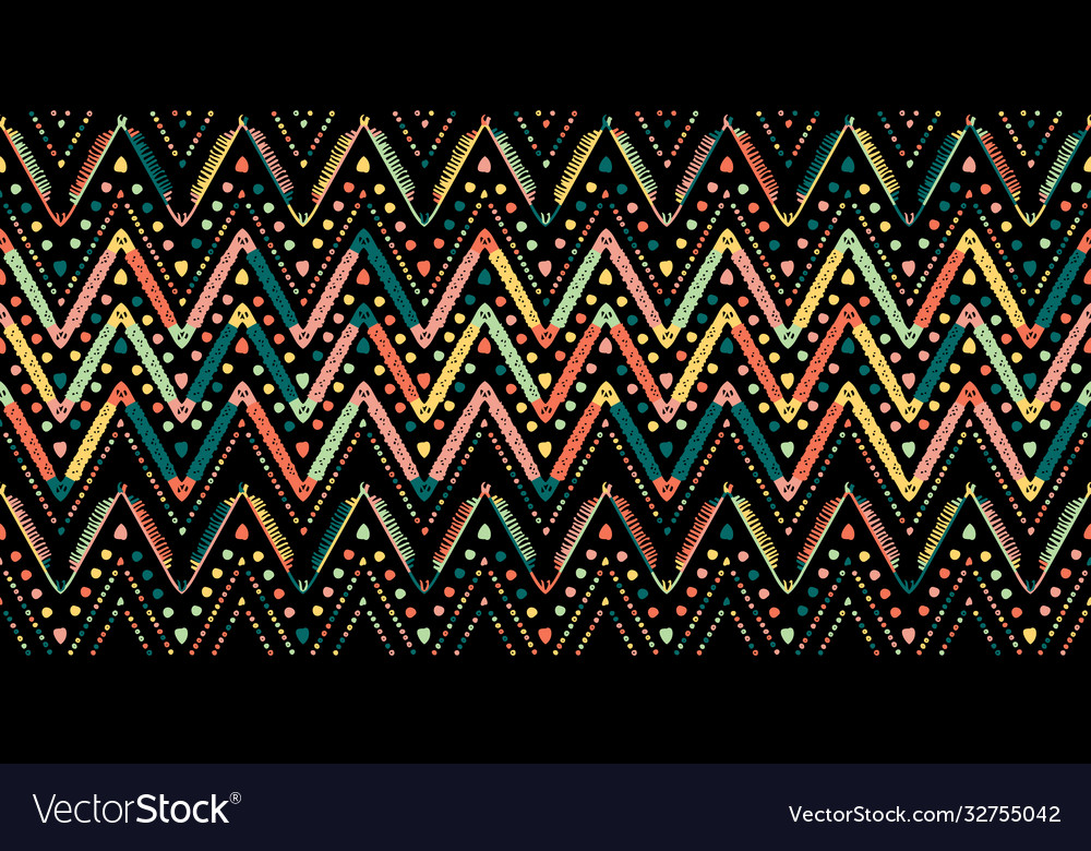 Retro zigzag african style pattern chevron design