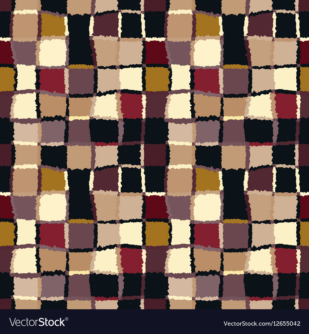 Seamless geometric mosaic checked pattern