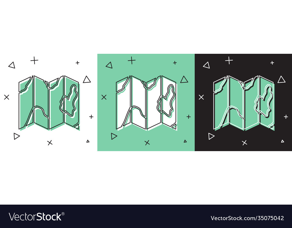 Set location forest on a map icon isolated vector image Set location forest on a map icon isolated