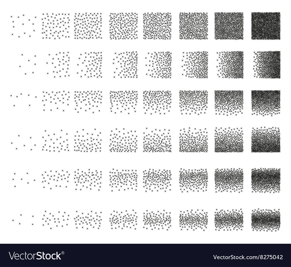Set of 48 cross stipple pattern for design tile