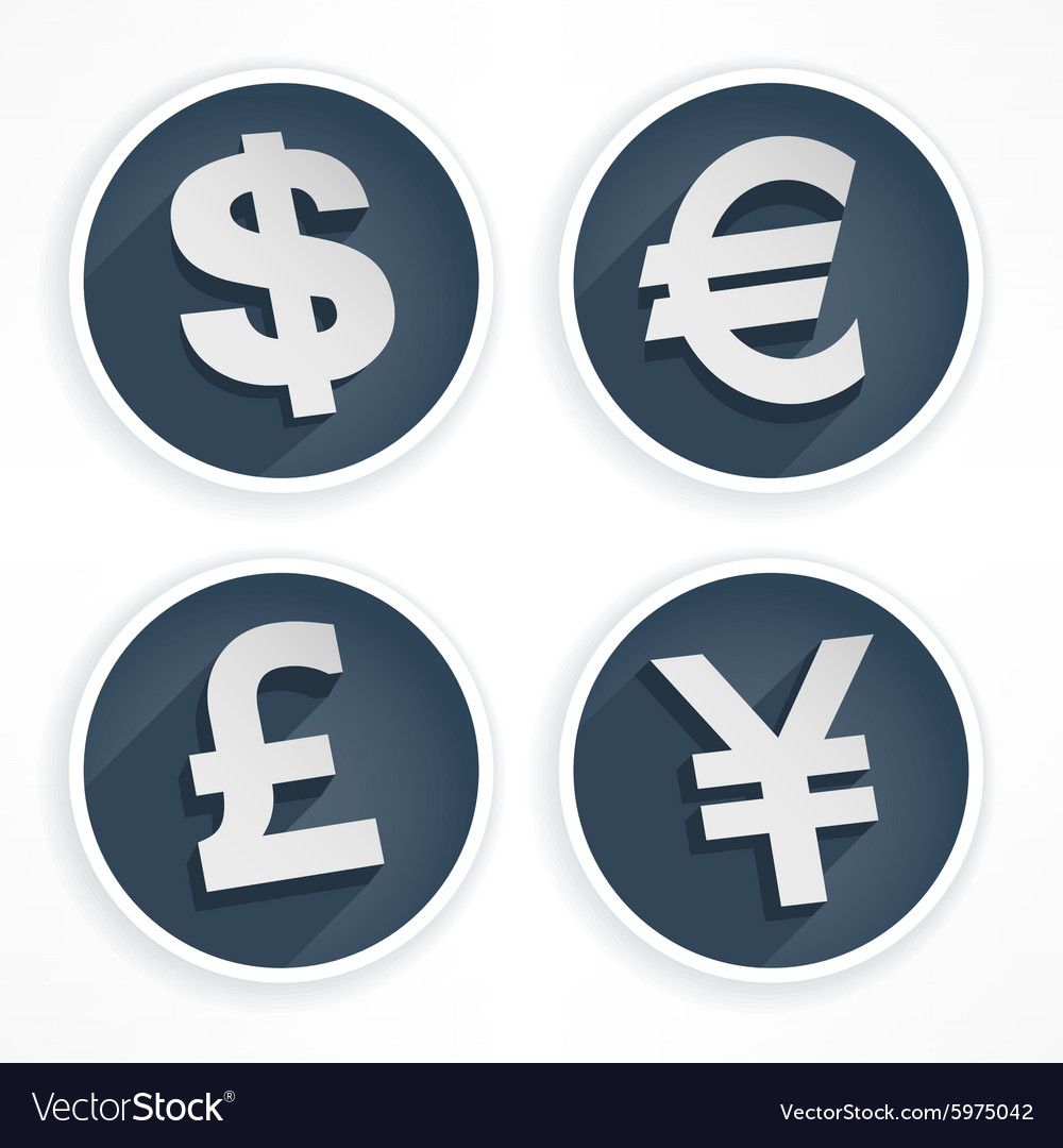 Set of money symbols