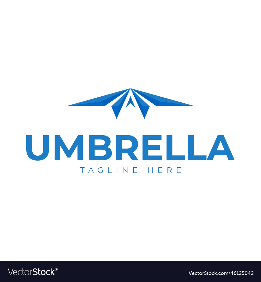 Umbrella logo design template minimalist