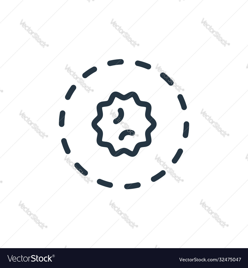 Area icon isolated on white background outline vector image Area icon isolated on white background outline