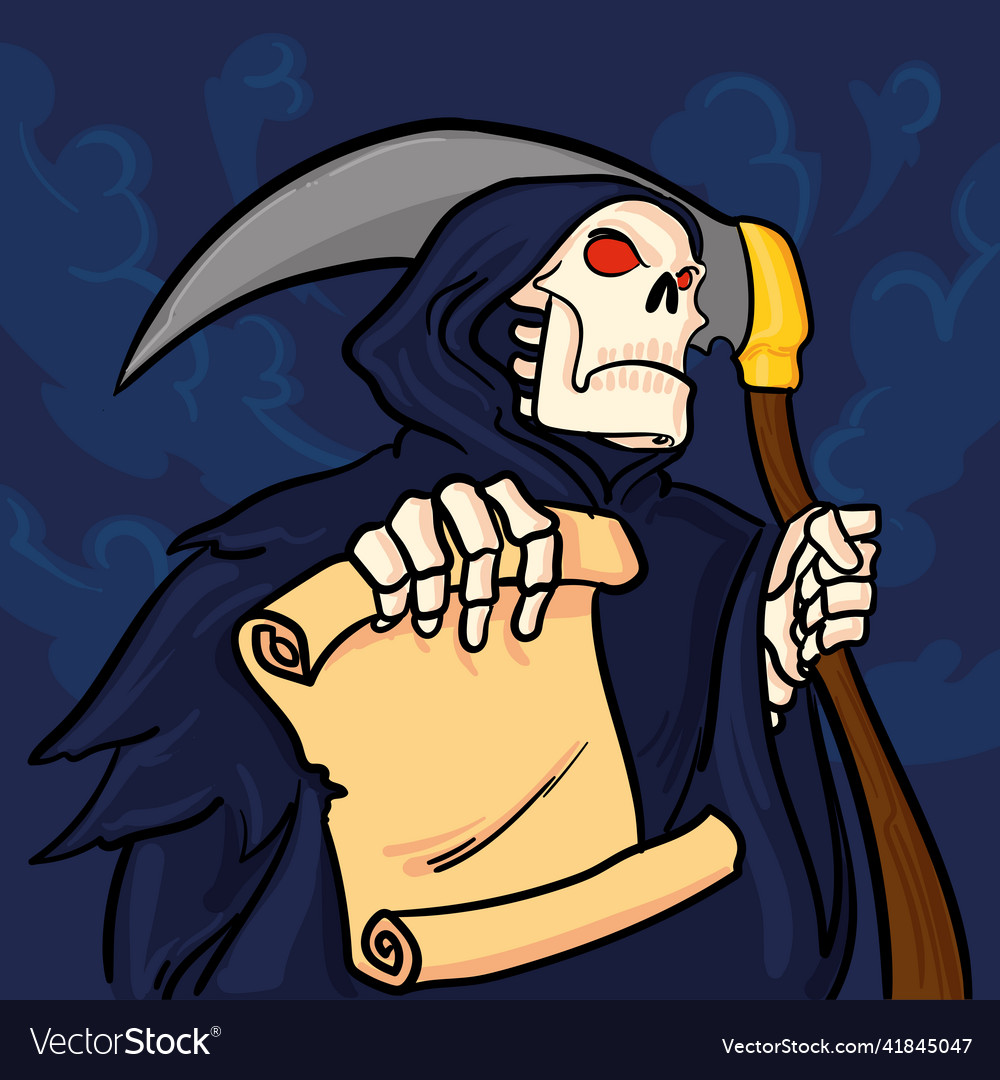 Grim reaper card Royalty Free Vector Image - VectorStock