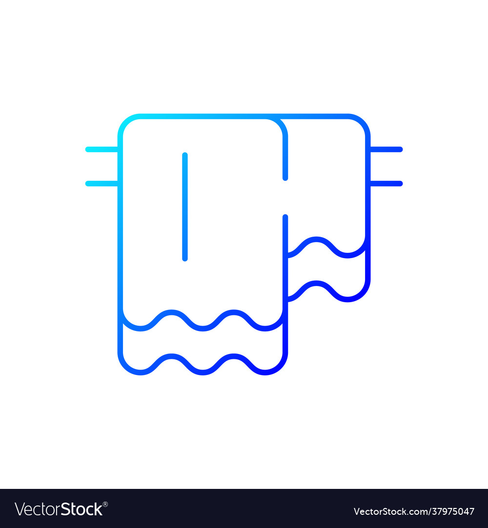 Hanging towel gradient linear icon