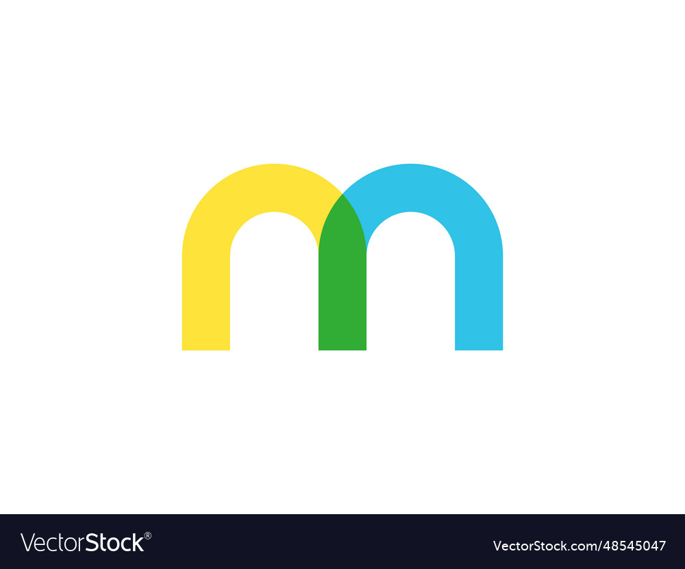 Letter m logo icon design template elements Vector Image