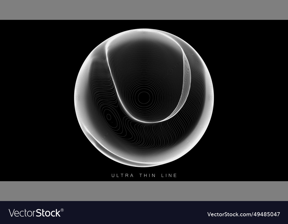 Ultra thin line fluid geometry dynamic vector image Ultra thin line fluid geometry dynamic