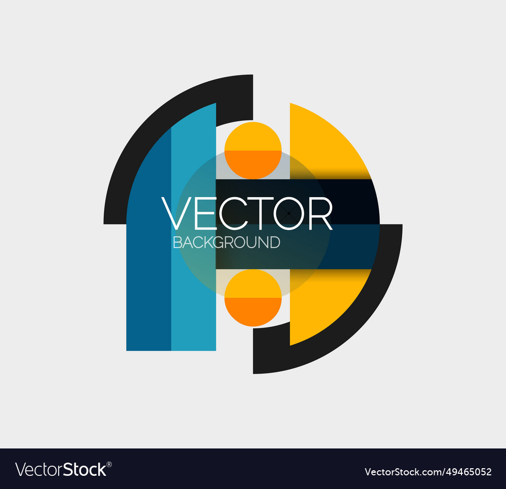 Abstract background geometric minimal round vector image Abstract background geometric minimal round