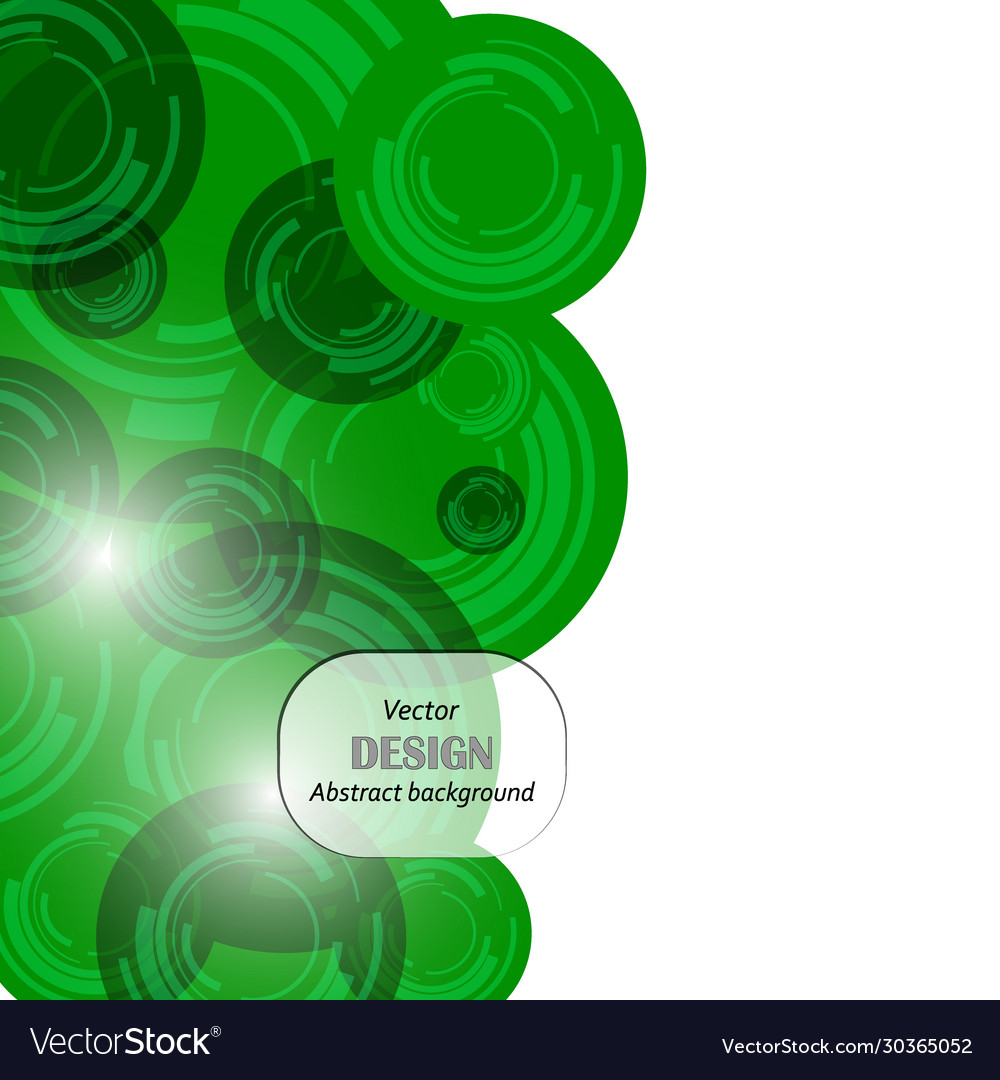 Abstract green background with circle ring pattern vector image Abstract green background with circle ring pattern