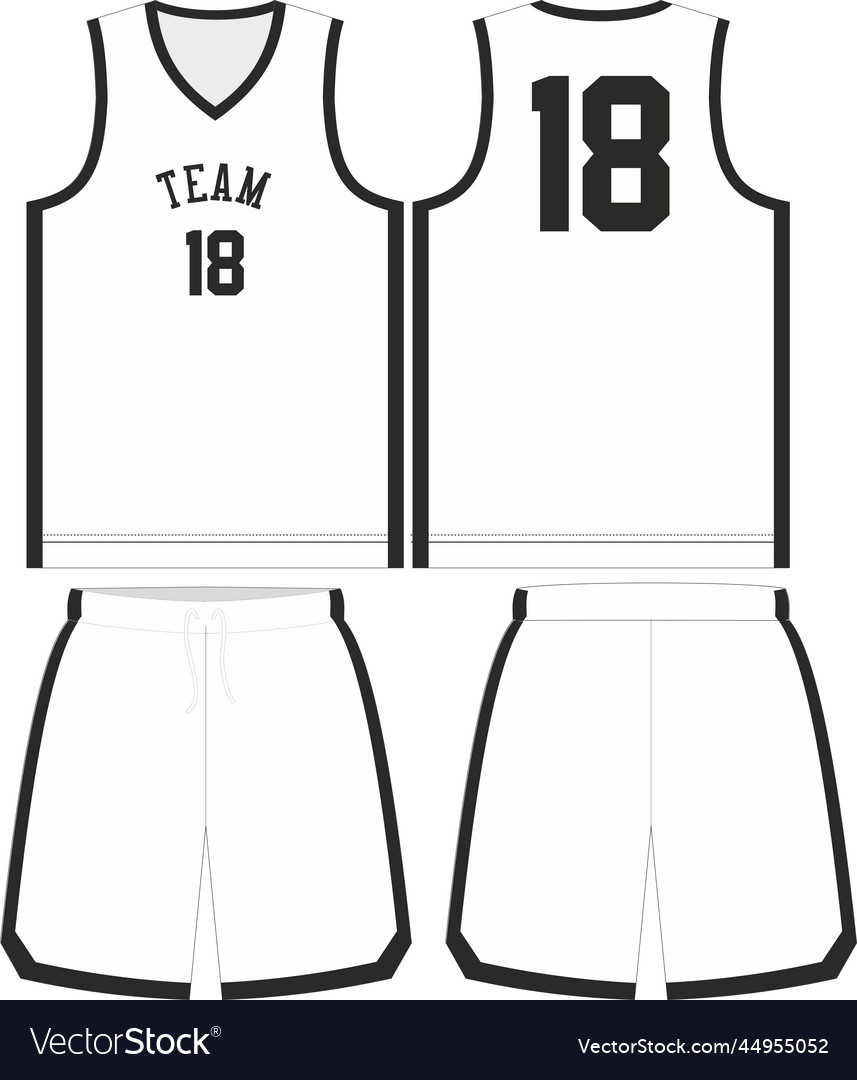 Basketball uniform design template Royalty Free Vector Image