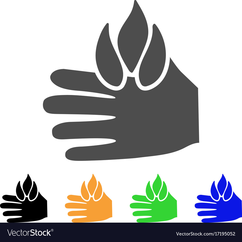 Burn hand flat icon