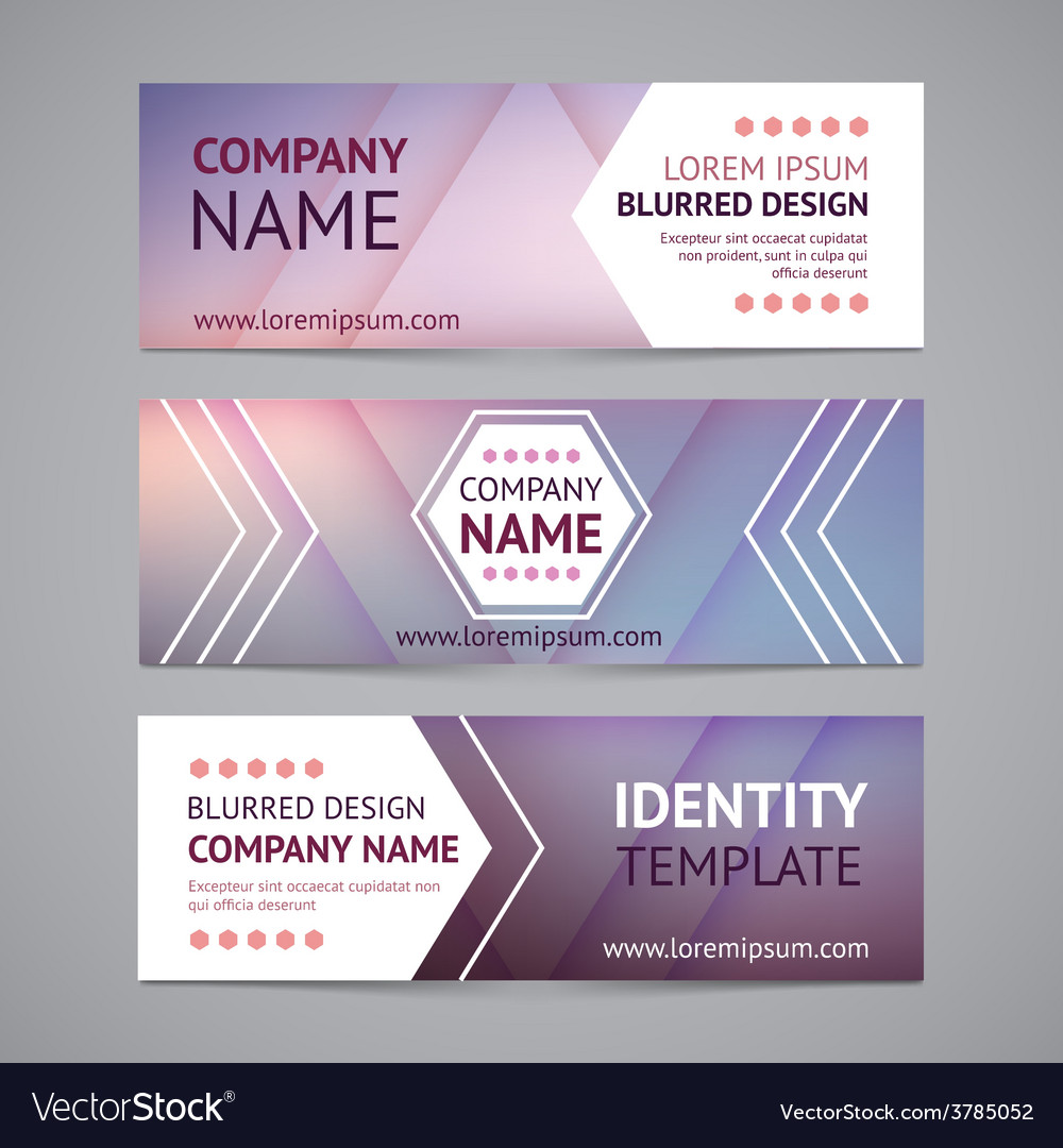 Company banners with blurred backgrounds Vector Image